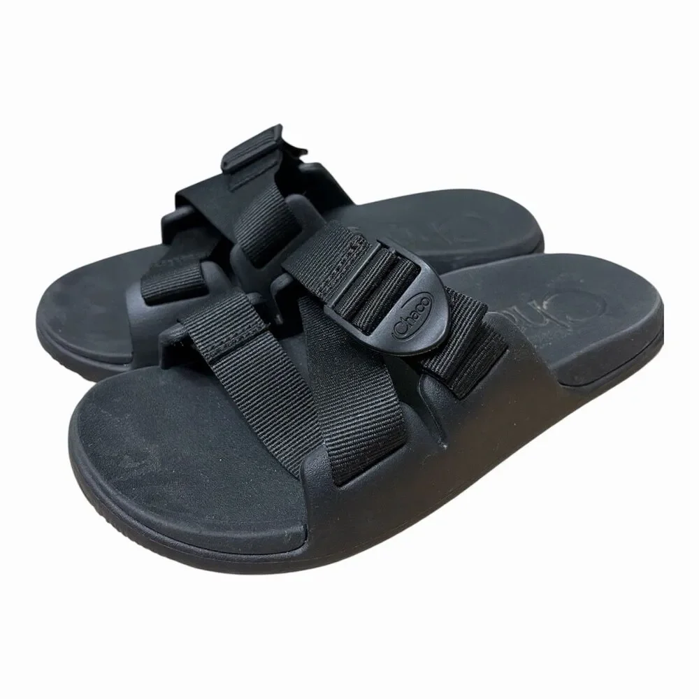 Chaco Chillos Slide Sandals Women's 6 Black Adjustable Strap Sport JCH107818